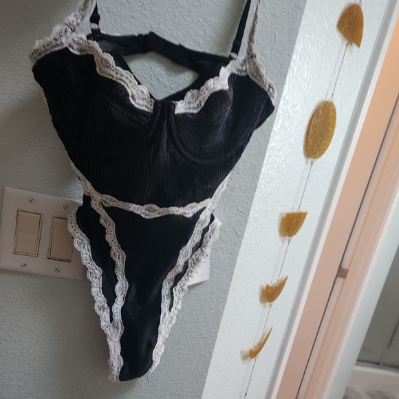 Black Lingerie One-piece *SOLD* - Picture 3 of 5